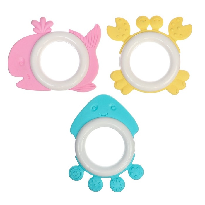 Набор погремушек «Беби», с эластичными элементами, 12 шт., Крошка Я Набор погремушек «Беби», с эластичными элементами, 12 шт., Крошка Я