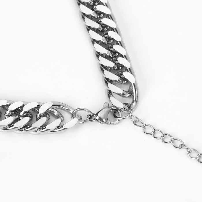 Цепь «Гладиатор» узкое плетение, цвет серебро, 50 см Цепь «Гладиатор» узкое плетение, цвет серебро, 50 см