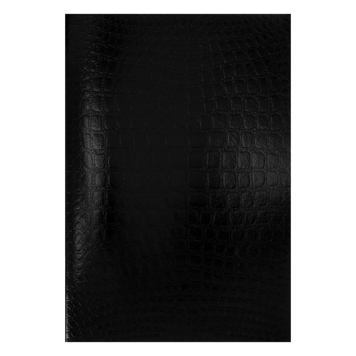 Тетрадь А4, 96 листов в клетку Croco, бумвинил metallic, тиснение, блок офсет, чёрный Тетрадь А4, 96 листов в клетку Croco, бумвинил metallic, тиснение, блок офсет, чёрный