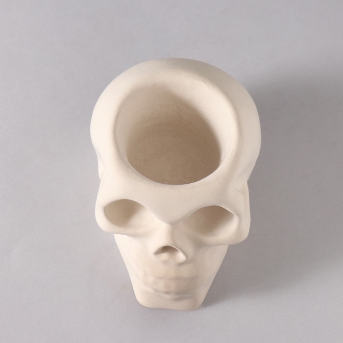 Подсвечник  Подсвечник "Череп " 7*10см белый