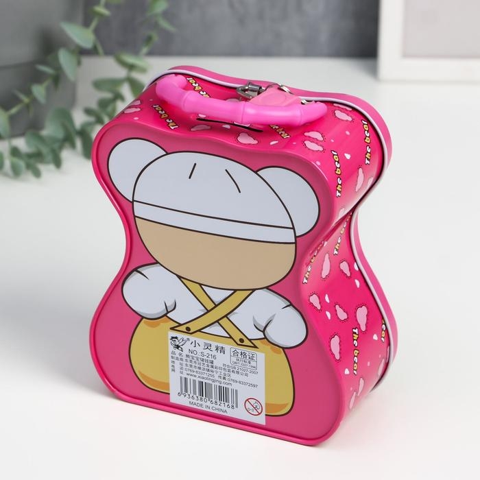 Копилка металл Копилка металл "Нарядный мышонок" МИКС 14,5х7,2х17,1 см