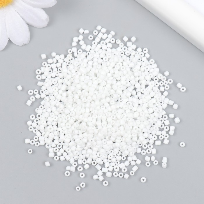 Бисер стекло 12/0  Бисер стекло 12/0 "Белоснежный" 450 гр