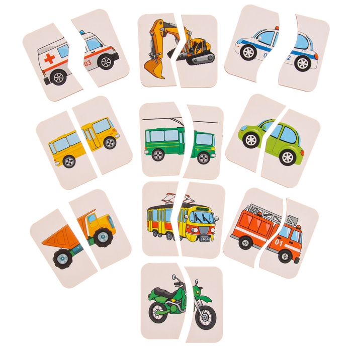 Картинки-половинки «Транспорт» Картинки-половинки «Транспорт»