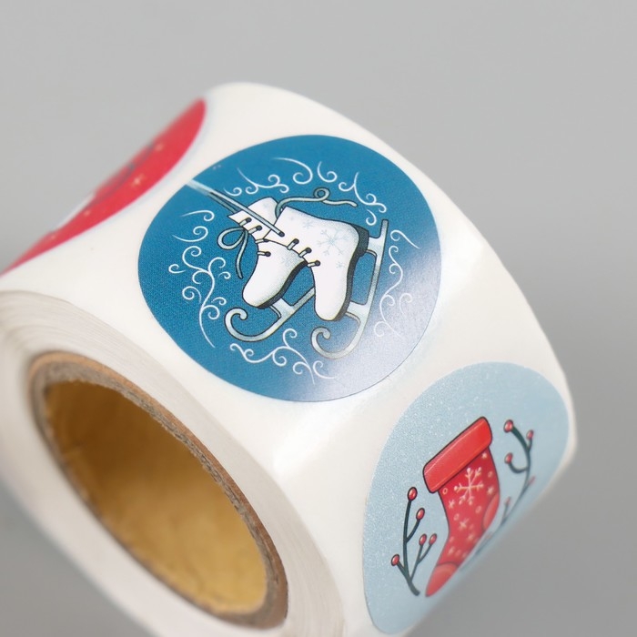 Наклейка бумага Наклейка бумага "Лисёнок" d=2,5 см 252 шт в рулоне