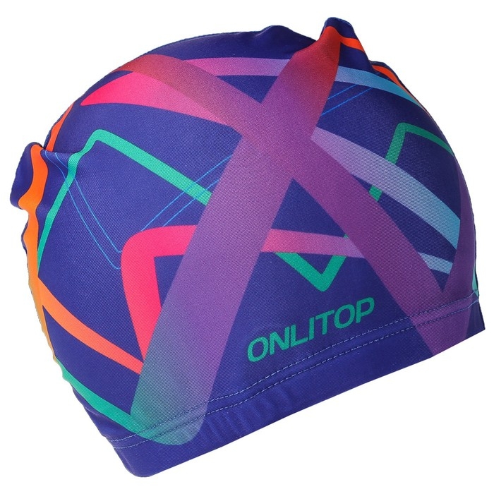 Шапочка для плавания взрослая ONLYTOP, тканевая, обхват 54-60 см Шапочка для плавания взрослая ONLYTOP, тканевая, обхват 54-60 см