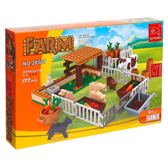 Конструктор Ферма «Мини-хозяйство», 177 деталей Конструктор Ферма «Мини-хозяйство», 177 деталей