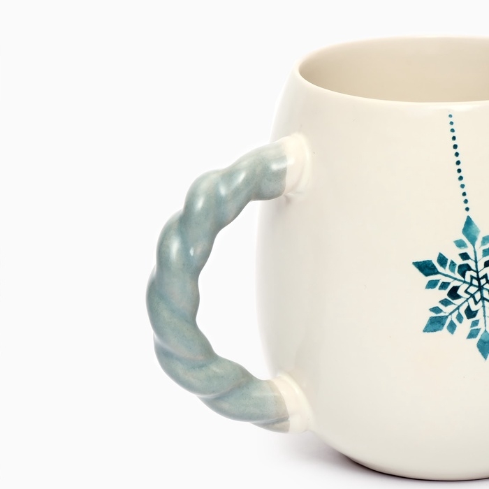 Кружка с рельефной ручкой новогодняя Дорого внимание «Уютного нового года», 500 мл