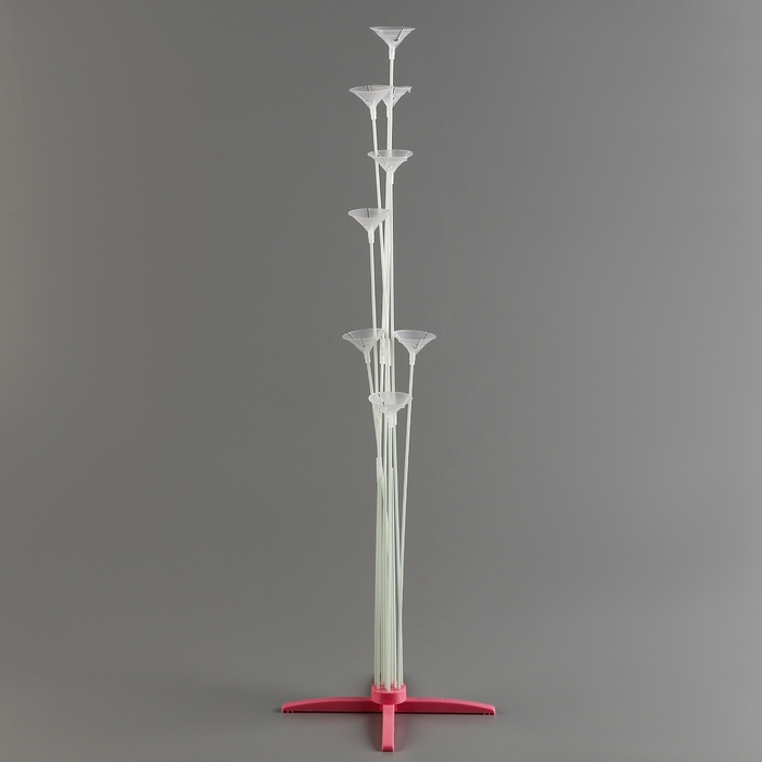 Стойка для воздушных шаров на 8 шаров, высота 80 см, розовая Стойка для воздушных шаров на 8 шаров, высота 80 см, розовая