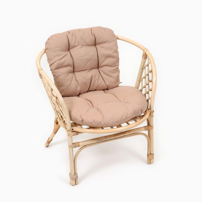 Набор садовой мебели Набор садовой мебели "Bagama": 2 кресла, 1 диван, 1 стол, ротанг светлый, подушки бежевые