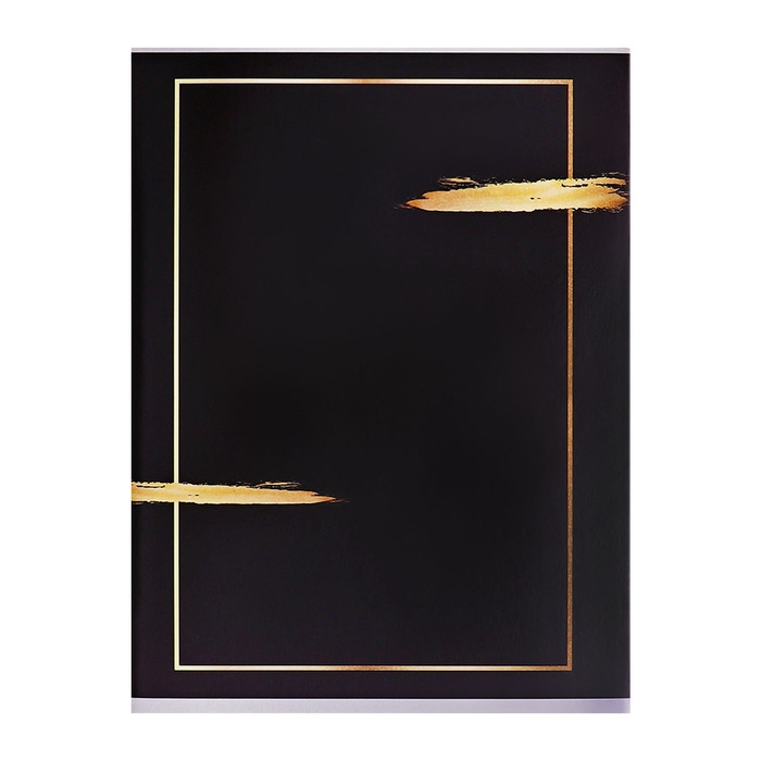 Тетрадь A4 80 листов в клетку Calligrata Тетрадь A4 80 листов в клетку Calligrata "Чёрная с золотым", обложка мелованный картон, глянцевая ламинация, блок офсет