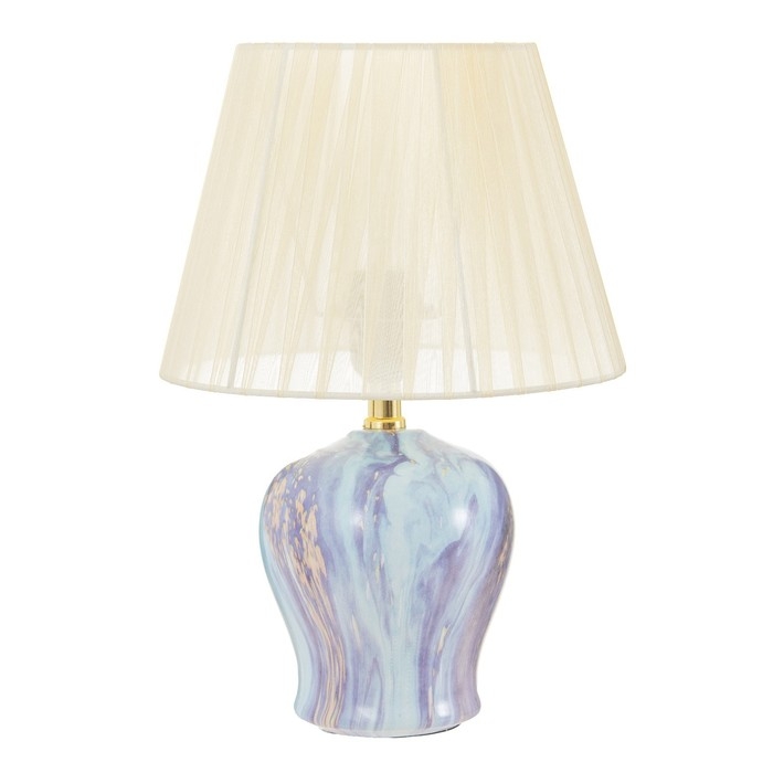 Настольная лампа Настольная лампа "Симона" Е27 40Вт сине-лазурный 25х25х36 см RISALUX