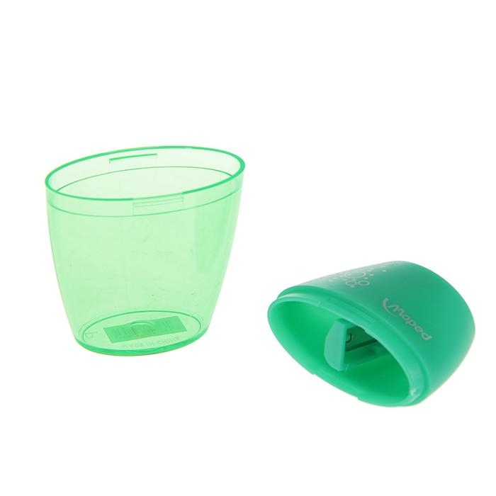 Точилка 1 отверстие с контейнером Maped Shaker, микс Точилка 1 отверстие с контейнером Maped Shaker, микс