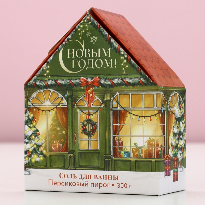 Соль для ванны «С Новым Годом!», 300 г, аромат персикового пирога, ЧИСТОЕ СЧАСТЬЕ Соль для ванны «С Новым Годом!», 300 г, аромат персикового пирога, ЧИСТОЕ СЧАСТЬЕ