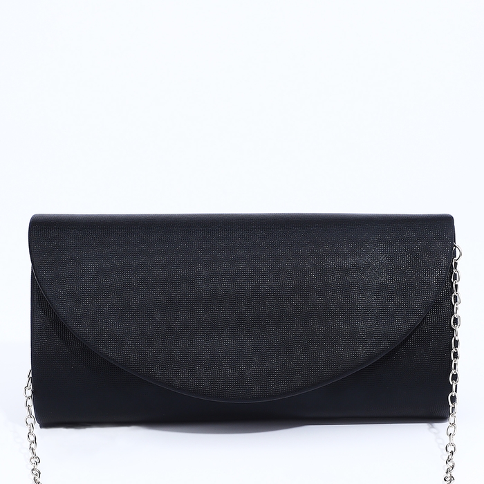 Сумка-клатч на магните, длинная цепь, цвет чёрный Сумка-клатч на магните, длинная цепь, цвет чёрный