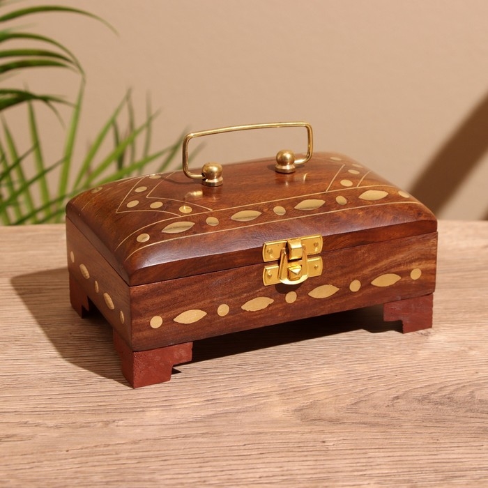 Шкатулка  Шкатулка "Синди" 16х10х9 см, дерево шишам