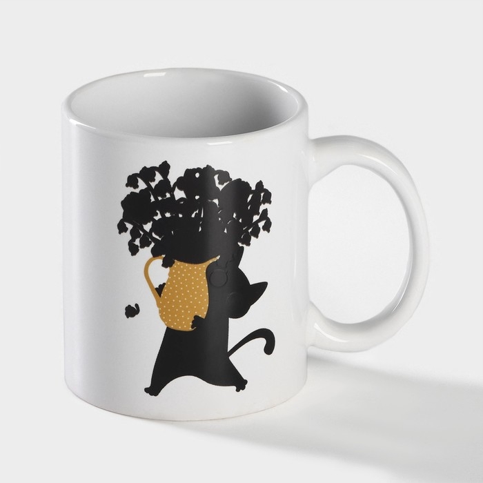 Кружка - хамелеон керамическая Доляна «Мечтай и улыбайся», 350 мл, цвет белый Кружка - хамелеон керамическая Доляна «Мечтай и улыбайся», 350 мл, цвет белый