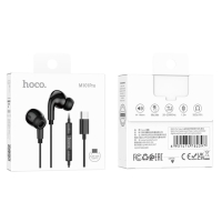 Наушники Hoco M101 Pro, проводные, вакуумные, микрофон, 1.2 м, чёрные