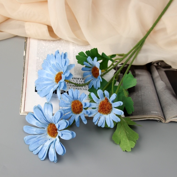 Цветы искусственные Цветы искусственные "Космея леди галант" 57х8 см, голубой