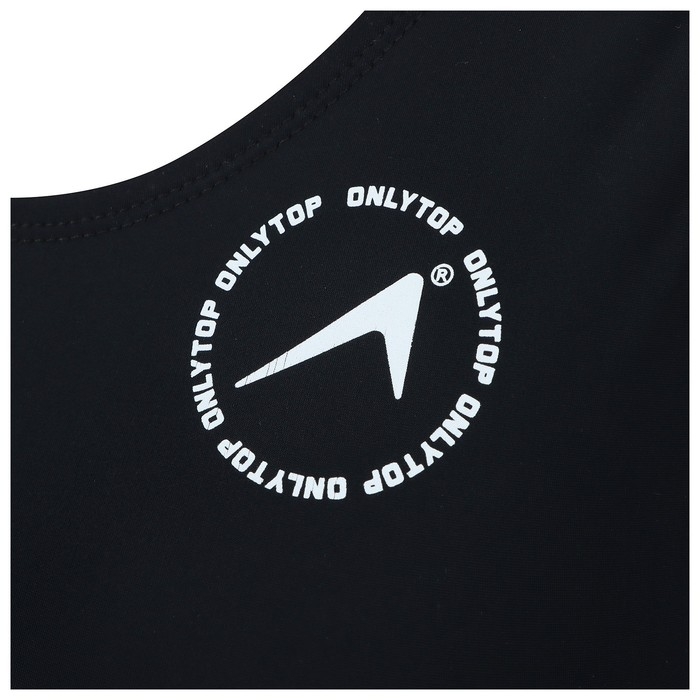 Купальник слитный ONLYTOP, спортивный, р. 44, цвет чёрный Купальник слитный ONLYTOP, спортивный, р. 44, цвет чёрный