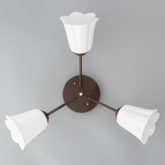 Люстра Люстра "Онлайн" (цветок) 3х15Вт Е27 МОДЕЛЬ: BR 00217 венге/белый