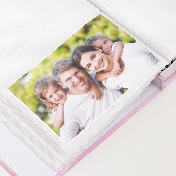 Фотоальбом на 200 фото 10х15 см Фотоальбом на 200 фото 10х15 см "Цветы в холщовом мешке" в коробке МИКС 26,5х20,5х5,5 см