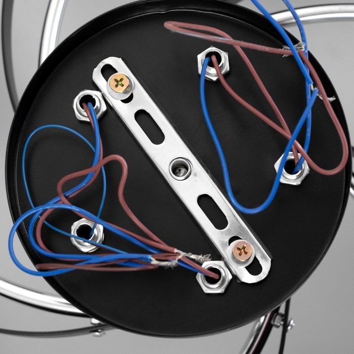 Люстра Люстра "Версалия" 5xЕ27 40Вт черно-хромовый 60х60х26 см BayerLux