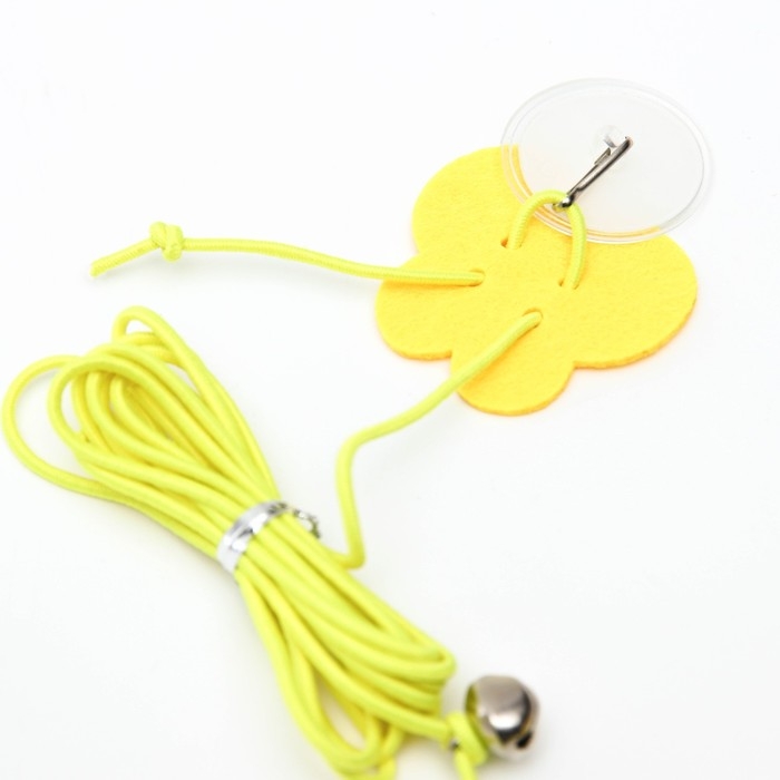 Дразнилка для кошек на креплении с бубенчиком  Дразнилка для кошек на креплении с бубенчиком "Мышка" с кошачьей мятой