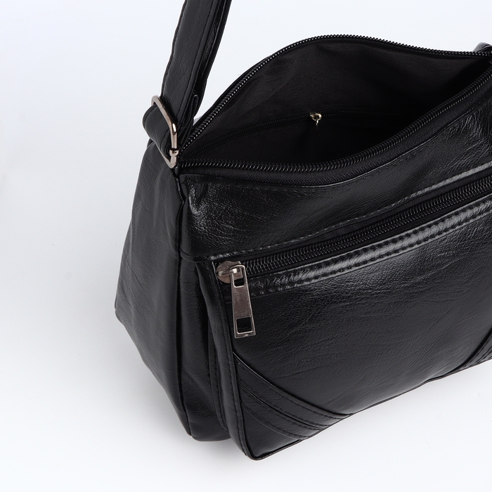 Сумка женская на молнии, цвет чёрный Сумка женская на молнии, цвет чёрный