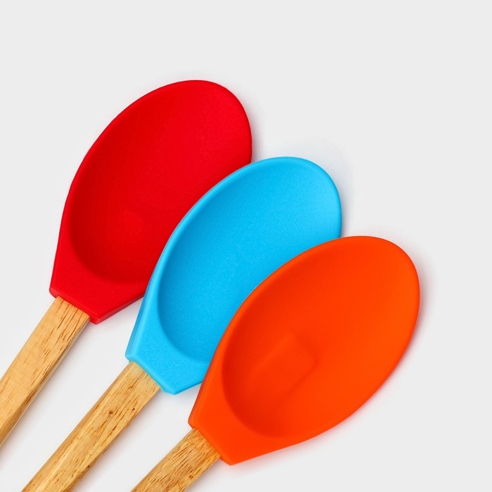 Ложка гарнирная Доляна «Бамбук», силикон, 34 см, цвет МИКС Ложка гарнирная Доляна «Бамбук», силикон, 34 см, цвет МИКС