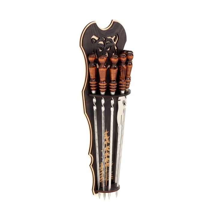 Набор с шампурами настенный  Набор с шампурами настенный "Медведь"