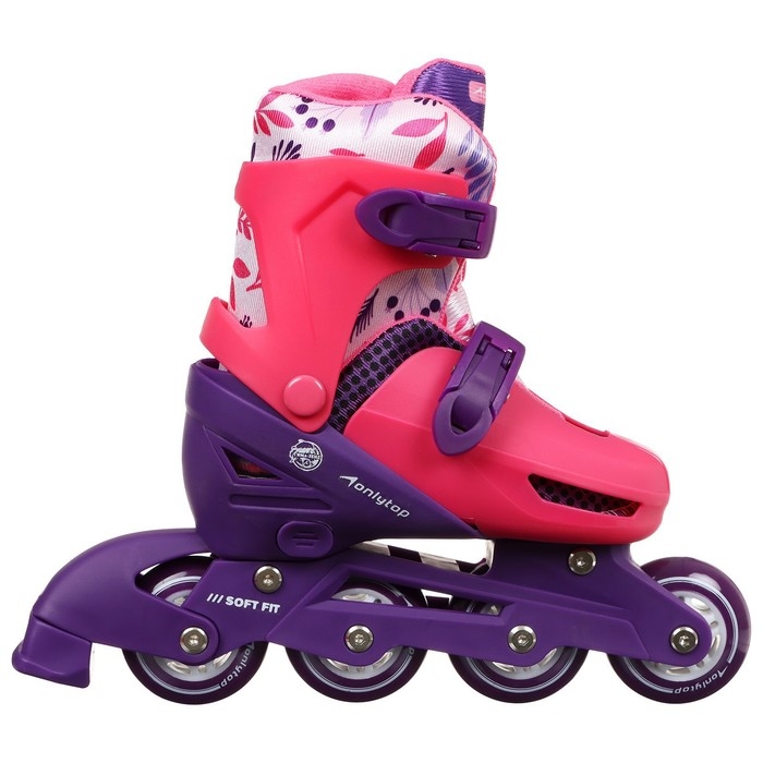 Роликовые коньки раздвижные ONLYTOP, р. 34-37, колёса PVC 64 мм Роликовые коньки раздвижные ONLYTOP, р. 34-37, колёса PVC 64 мм