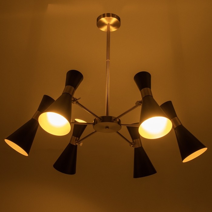 Люстра Люстра "Бьянка" 6хЕ14 40Вт 6хG4 20Вт черно-золотой 70х70х30 см BayerLux