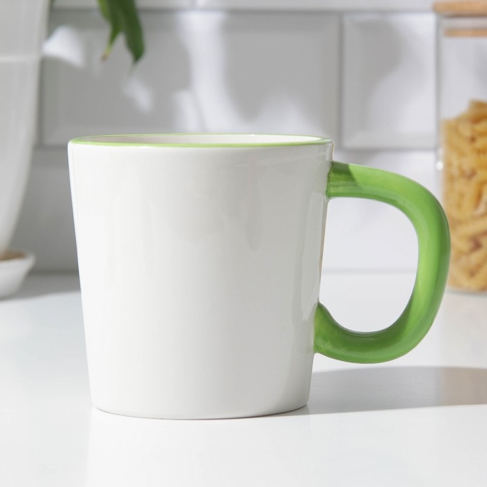 Кружка керамическая «Авокотя», 450 мл, цвет белый Кружка керамическая «Авокотя», 450 мл, цвет белый