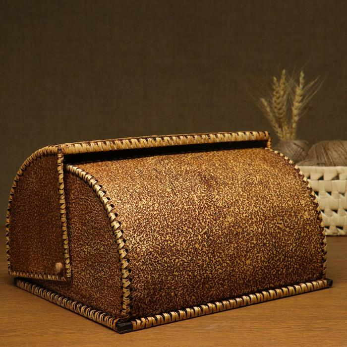 Хлебница &laquo;Лилии&raquo;, 32х25х19 см, береста