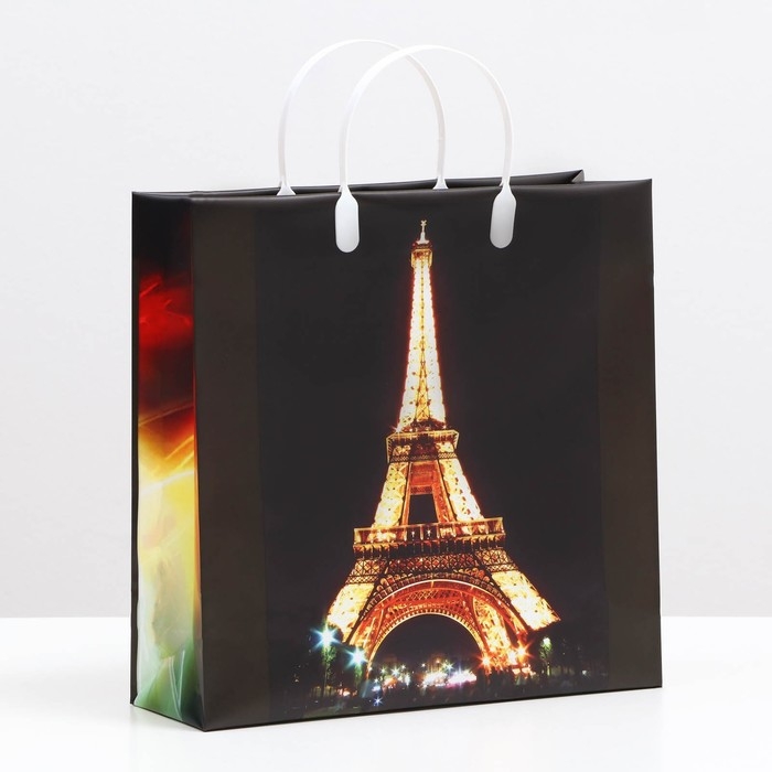 Пакет Пакет "Ночь в Париже", мягкий пластик, 30 x 30 см, 100 мкм