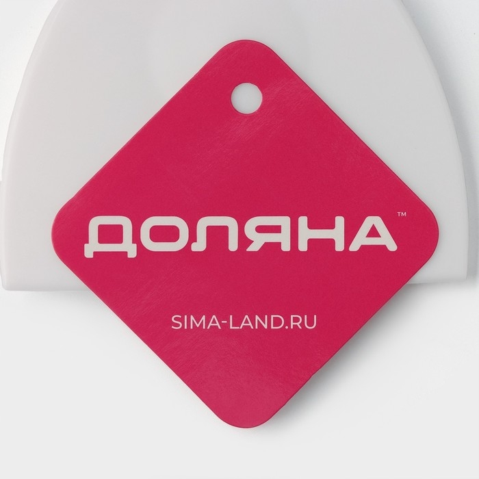 Шпатель кондитерский с ручкой Доляна, 16,5×9,5 см, цвет белый Шпатель кондитерский с ручкой Доляна, 16,5×9,5 см, цвет белый