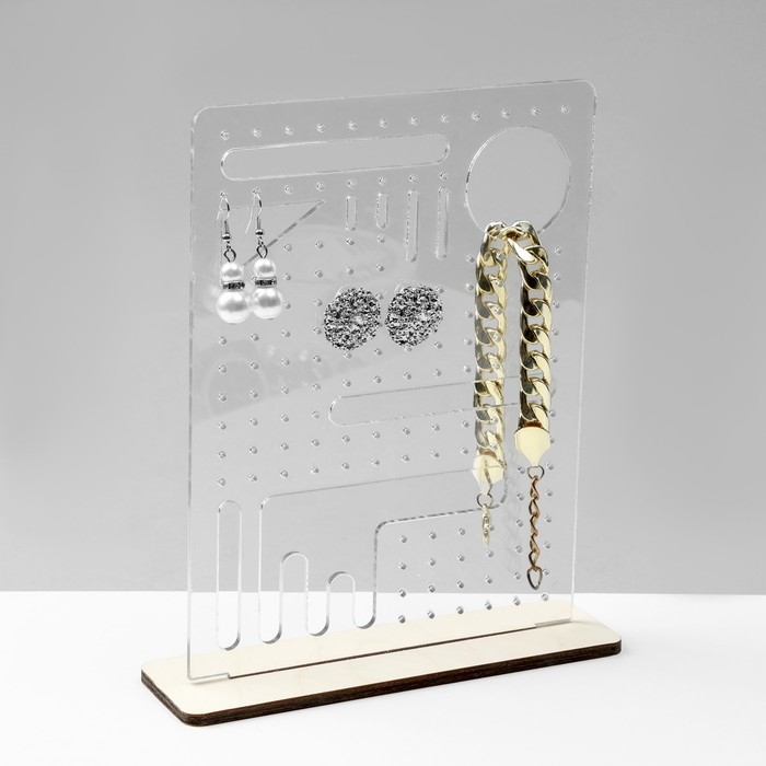 Подставка под украшения «Эко», 17×5×20 см, ПЭТ 3 мм, фанера Подставка под украшения «Эко», 17×5×20 см, ПЭТ 3 мм, фанера