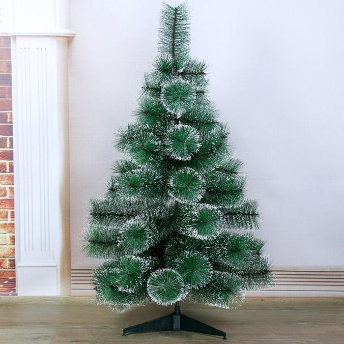 Кедр иней 90 см, d нижнего яруса 55 см, d иголок 10 см, 57 веток, пласт подставка Кедр иней 90 см, d нижнего яруса 55 см, d иголок 10 см, 57 веток, пласт подставка