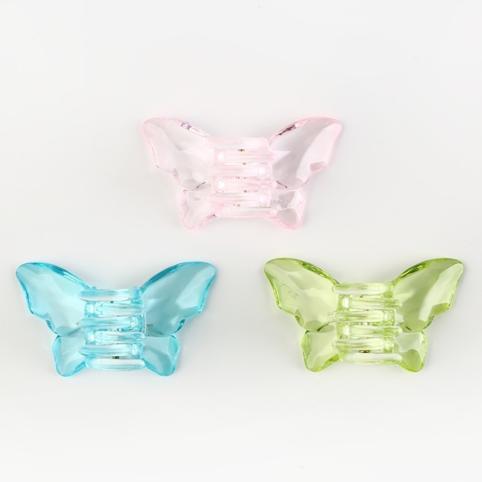 Краб для волос 3 шт. бабочки «Believe in yourself» 3 шт., 4.5 х 3 х 3 см Краб для волос 3 шт. бабочки «Believe in yourself» 3 шт., 4.5 х 3 х 3 см