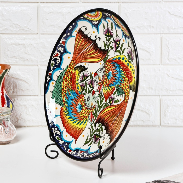 Ляган Риштанская Керамика  Ляган Риштанская Керамика "Рыбка", 32 см