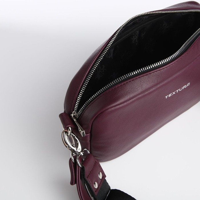 Сумка женская через плечо TEXTURA, маленький размер, цвет бордовый Сумка женская через плечо TEXTURA, маленький размер, цвет бордовый