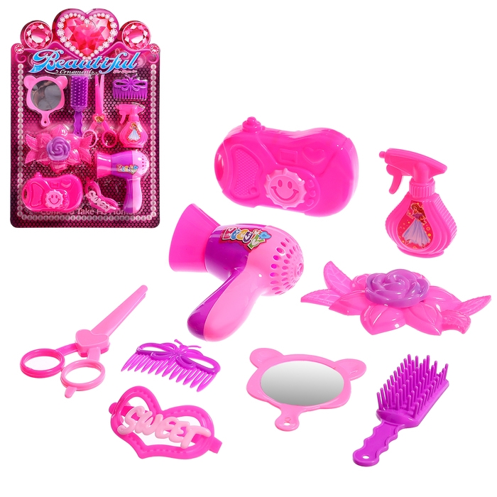 Набор парикмахера «Стильная причёска», 9 предметов Набор парикмахера «Стильная причёска», 9 предметов