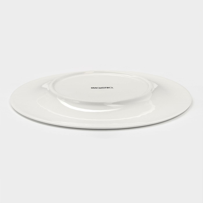 Тарелка фарфоровая обеденная Magistro Argos, d=20,6 см, цвет белый Тарелка фарфоровая обеденная Magistro Argos, d=20,6 см, цвет белый