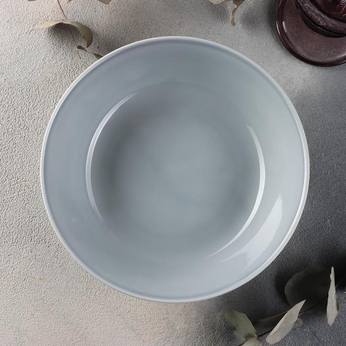 Салатник «Акварель», 600 мл, цвет светло-серый Салатник «Акварель», 600 мл, цвет светло-серый