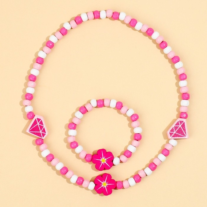 Бижутерия «Место для сказки» набор для девочек: браслет и бусы, 7 х 9 см Бижутерия «Место для сказки» набор для девочек: браслет и бусы, 7 х 9 см