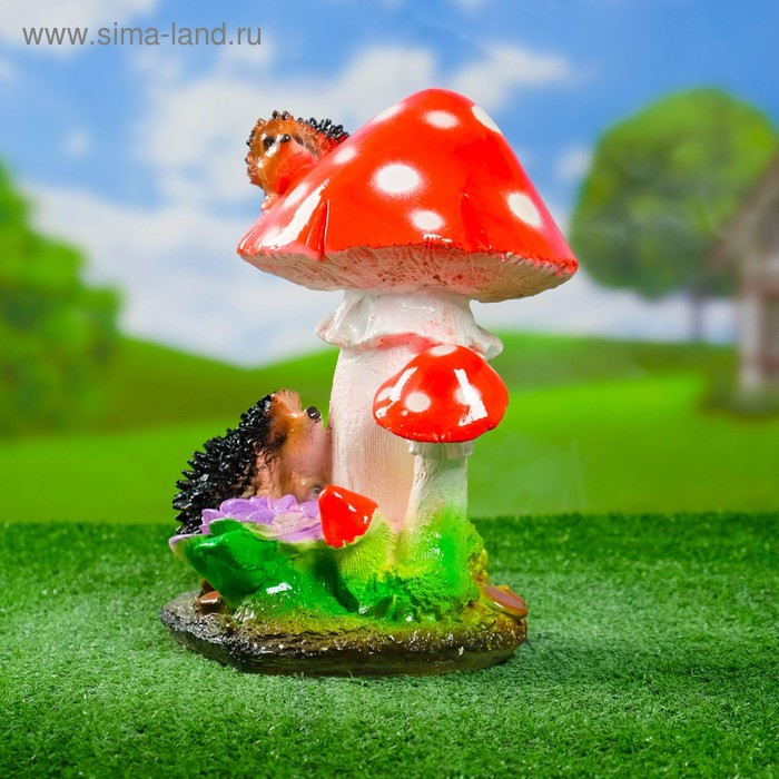 Садовая фигура  Садовая фигура "Гриб с ежами" 18х20х25см МИКС