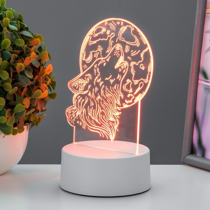 Светильник Светильник "Волк" LED белый 12х9,5х16 см RISALUX