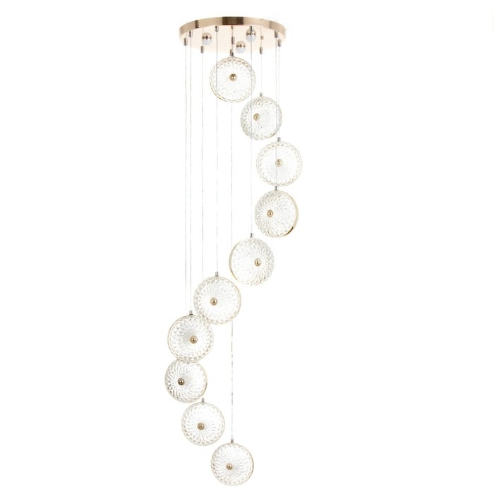 Каскад Каскад "Ледис" 10LED+3LED 99Вт ПДУ золото 40х40х200см BayerLux