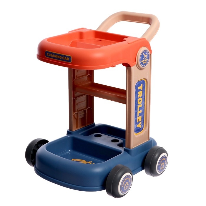 Игровой набор «Уборка» на тележке, с аксессуарами