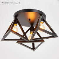 Светильник "Пирамида" 3хE27 40Вт черный 51х51х20 см BayerLux Светильник "Пирамида" 3хE27 40Вт черный 51х51х20 см BayerLux